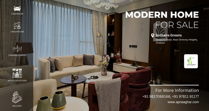 3 BHK 1818 sq ft| Independent floor| Pent House |Flat |Independent House|Derabassi|Kharar | Mohali | Chandigarh| Punjab | Zirakpur| apnaaghar.com | 9781191177