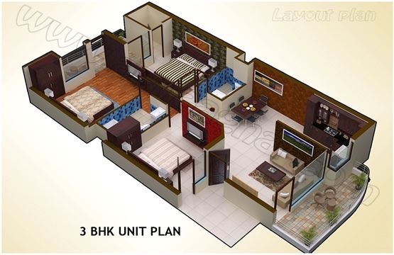 1510 sq ft 3 BHK Independent FF of G+2 | Zirakpur Patiala Highway | Zirakpur | Punjab | Apnaa Ghar