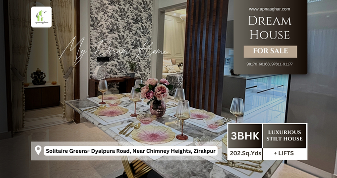 3 BHK 1818 sq ft| Independent floor| Pent House |Flat |Independent House|Derabassi|Kharar | Mohali | Chandigarh| Punjab | Zirakpur| apnaaghar.com | 9781191177